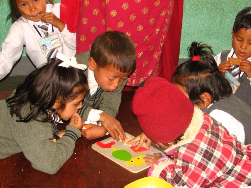 Unterricht an der Samten School, Nepal 2009